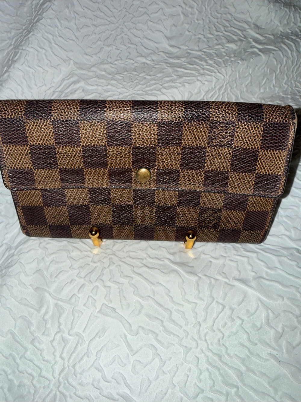 Louis Vuitton Damier Ebene Brown Flap Wallet